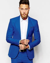 Load image into Gallery viewer, 2017 Latest Coat ivory Double Breasted Wedding Suits for Men Terno Slim Fit mens suit smoking Tuxedo 2 Piece Blazer Masculino