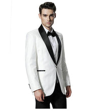 Load image into Gallery viewer, 2017 Latest Coat ivory Double Breasted Wedding Suits for Men Terno Slim Fit mens suit smoking Tuxedo 2 Piece Blazer Masculino