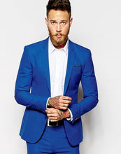 Load image into Gallery viewer, Fashion Dark Grey mens Suit terno masculino 2017 smoking Business Wedding Suits for men Groom kingsman Tuxedo (Jackets+Pants)