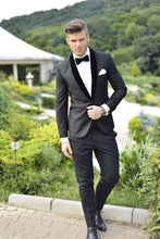 Load image into Gallery viewer, Fashion Dark Grey mens Suit terno masculino 2017 smoking Business Wedding Suits for men Groom kingsman Tuxedo (Jackets+Pants)