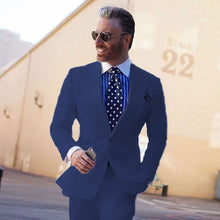 Load image into Gallery viewer, Gentle Men Suits White 2 Pieces Groom Wedding Suits Slim Fit Best Man Mens Tuxedos Terno Masculino Smoking Blazer Custom
