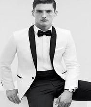Load image into Gallery viewer, 2017 Latest Coat ivory Double Breasted Wedding Suits for Men Terno Slim Fit mens suit smoking Tuxedo 2 Piece Blazer Masculino
