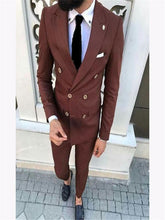 Load image into Gallery viewer, 2018 fashion Slim new army Royal Blue men's wedding suit party dance Smoking Tuxedo Men's casual overalls suit (coat + pants)
