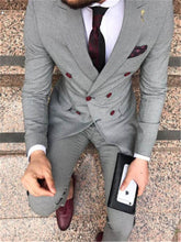 Load image into Gallery viewer, 2018 fashion Slim new army Royal Blue men's wedding suit party dance Smoking Tuxedo Men's casual overalls suit (coat + pants)
