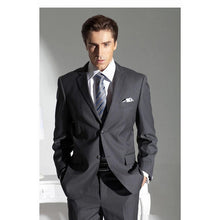 Load image into Gallery viewer, Fashion Dark Grey mens Suit terno masculino 2017 smoking Business Wedding Suits for men Groom kingsman Tuxedo (Jackets+Pants)
