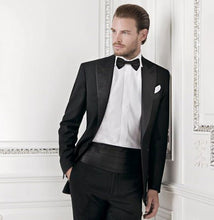 Load image into Gallery viewer, Fashion Dark Grey mens Suit terno masculino 2017 smoking Business Wedding Suits for men Groom kingsman Tuxedo (Jackets+Pants)
